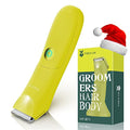 Unisex Hair Trimmer with Adjustable Guards (Yellow)