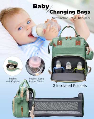 Diaper Bag with Changing Station (Palegreen)