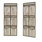2 Packs Over The Door Hanging Closet Shoes Holder Organizer Shoe Storage Shoe Rack with 6 Pockets