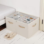 Shoe Organizer for Closet (Beige / Extra Large(26.5''L x 16.54''W x 13.5''H))