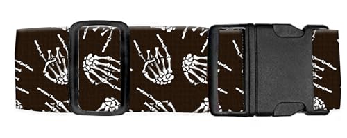 Luggage Straps for Suitcases Travel Belt Accessories (Rock Skull Hands)