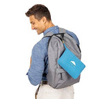 Premium Soft Lightweight Travel Blanket Pillow Compact Teal Blue (L03-teal)