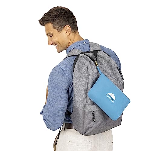 Premium Soft Lightweight Travel Blanket Pillow Compact Teal Blue (L03-teal)