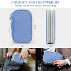 Electronic Organizer (8.3 x 5 x 2.6 inches / Blue Quilted)