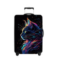 Neon Cat Luggage Cover Washable Suitcase Protector Anti (Neon Cat / M(24-26inch suitcase))