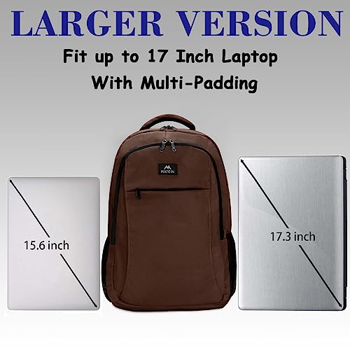 Brown 17.3 Inch Laptop Backpack (17 Inch / Dark Brown)
