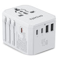 45W Universal Travel Adapter PD&QC (45W-5USB(3 USB-C) White)