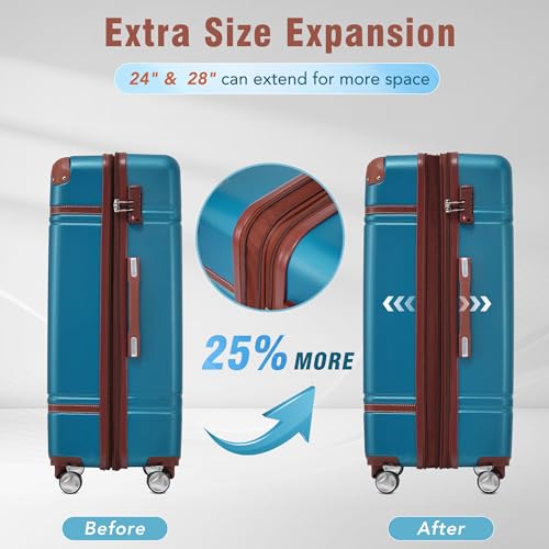 Luggage Set 2 Piece (Vintage Luggage / Blue(12+20+28))