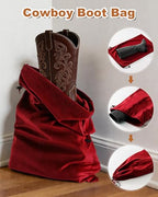 2 Pcs Shoe Bags for Travel (Rio Red / 21.2"x13.3")