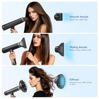 Ionic Hair Dryer with Diffuser (Black&champagne Gold)