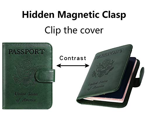 Passport Holder Cover Wallet RFID Blocking (Atrovirens / Passport Covers)