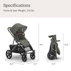 Vista V3 Convertible Single (Vista V3 Stroller / Evelyn ( Meadow Green))