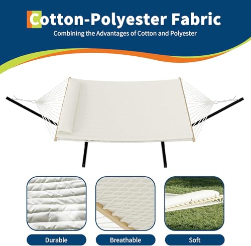Hammock with Stand for Outside (White)