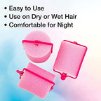 Foam Hair Rollers for Big Volume (Pink)