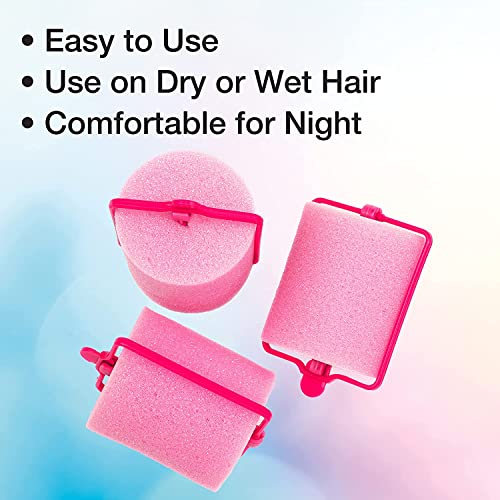 Foam Hair Rollers for Big Volume (Pink)