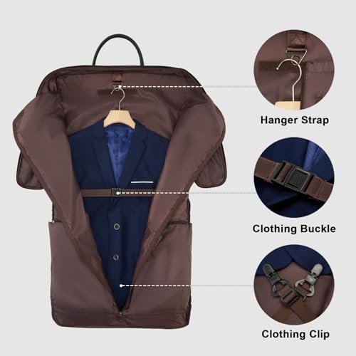 Garment Bag for Travel Large Carry on Garment Bags Men Women (Black)