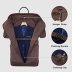 Garment Bag for Travel Large Carry on Garment Bags Men Women (Black)