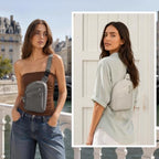 Anti Theft Crossbody Bag for Women Men (3-dark Grey)