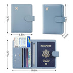 Premium Leather Passport Holder Covers Case (UP-GREY GREEN)