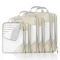 Compression Packing Cubes 6 Set (Beige / 6 pcs)