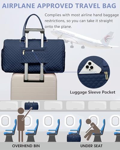 Women Weekender Travel Duffle Bag (05-Blue / X-Large)