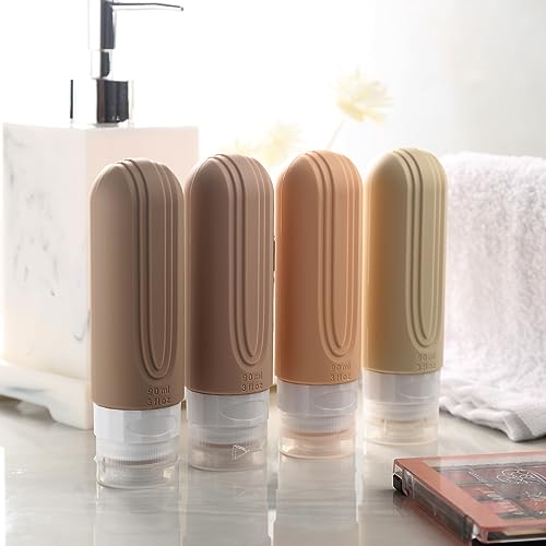 Travel Bottles for Toiletries (Cream)