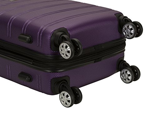 Melbourne Hardside 2 Piece Expandable Spinner Wheel Luggage Set (Purple / 2 Piece (20"/28"))