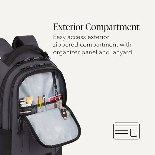 Cecil 18 Inch Laptop Backpack Fits 16 (18-Inch / Dark Grey/Black)
