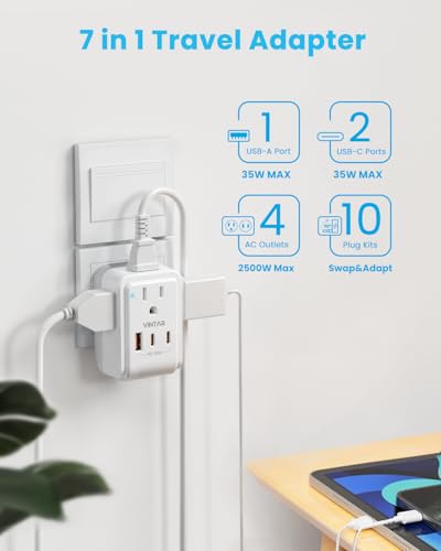 35W Universal Travel Adapter Kit (Type A/B/C/D/E/F/G/H/I/L/M-Global Travel Adapter 35W)