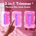 3-in-1 Bikini Trimmer for Women, Vacation Essentials for Women (Nebula Violet)