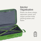 7366 Signature Hardside Expandable Luggage with Spinner Wheels (Checked-Large 27-Inch / Green)