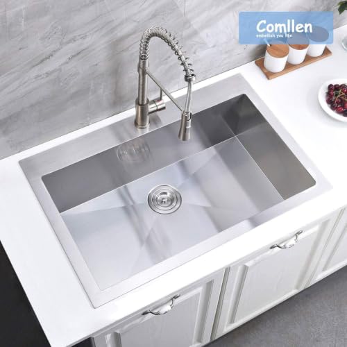 28 inch Drop in Kitchen Sink (Silver / 28x18)
