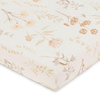 Violet Floral 100% Cotton Sateen Fitted Crib Sheet (Violet Floral)