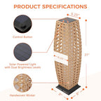 Outdoor Floor Lamp Solar Lantern (1 PC Large / Diamond Natural)