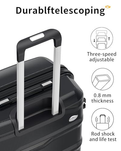 24 Inch Medium Checked Luggage (0-Black / Checked-Medium 24-Inch)