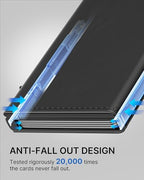 Mens Wallet Card Holder (Deep Black)