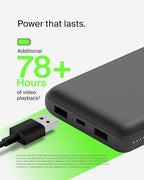 20000mAh 15W 3 Port Power Bank (Black)