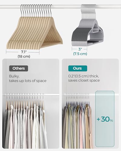 Pack of 60 Coat Hangers (60 Pack / Light + Dark Gray)