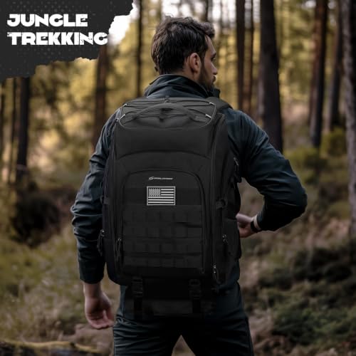 Tactical Backpack for Men (40L / A.black)