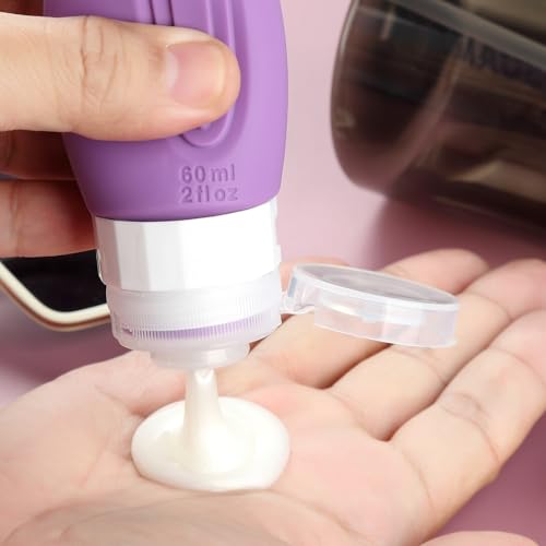 Travel Bottles for Toiletries (Purple-2oz)