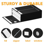 12 Pack Bed Sheet Organizers and Storage (12 Pack / Black)