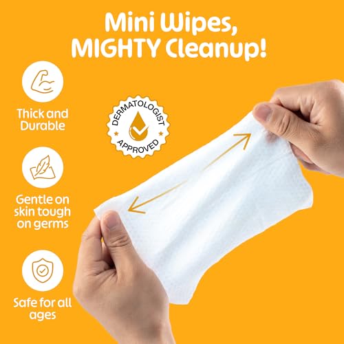 Mini Hand Sanitizer Wipes Travel Size 16 Pack (16 Pack Variety Pack)