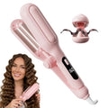 1&1.25 Inch Hair Crimper for Women (Pink)