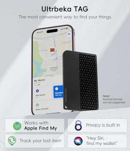 Ultra Thin Wallet Tracker Card [Apple MFi Certified] Air Tag Card (1-Pack / Dark Blue)