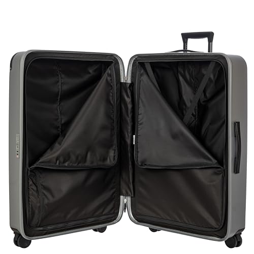 Amalfi Lightweight Hard Shell Suitcase (Silver / Checked-Extra Large)