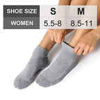 6 Pack Women's Ankle Socks with Cushion (Small / Grey)
