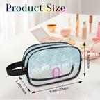 Custom Clear Makeup Toiletry Bag (Blue B)