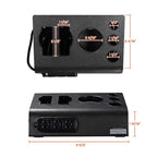 BYOOTIQUE 6 Hole Tabletop Blow Dryer & Hair Iron Holder Salon Stand Pack 2 (9.8x7.4x4.7 Inch (Pack of 2))