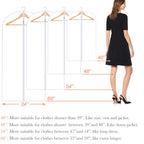 Clear Garment Bags Clothes Covers for Closet Storage (24'' x 48''/12 Pack / White-Clear)
