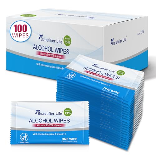 100 Count Individually Packed Hand Sanitizing Wipes (100 Count (Pack of 1))